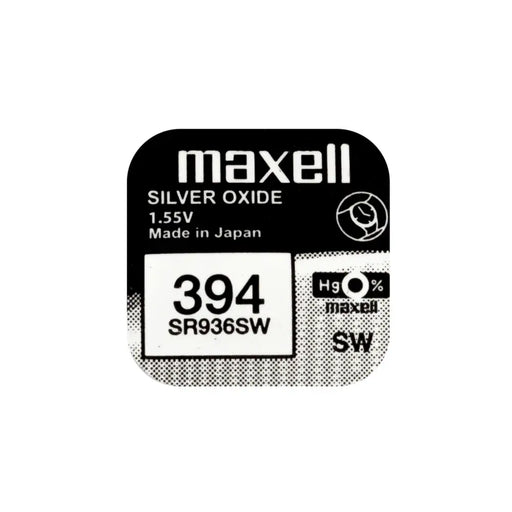 Бутонна батерия сребърна MAXELL SR936 SW /AG9/ 394 1.55V