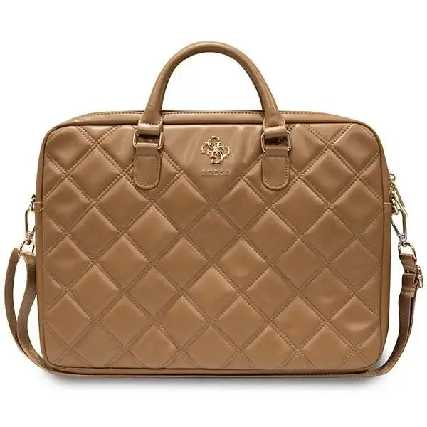 Чанта за лаптоп Guess Quilted 4G 16’ кафява