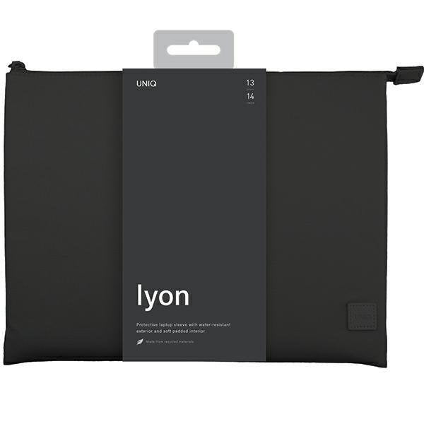 Чанта за лаптоп Uniq Lyon 14 черна Waterproof RPET