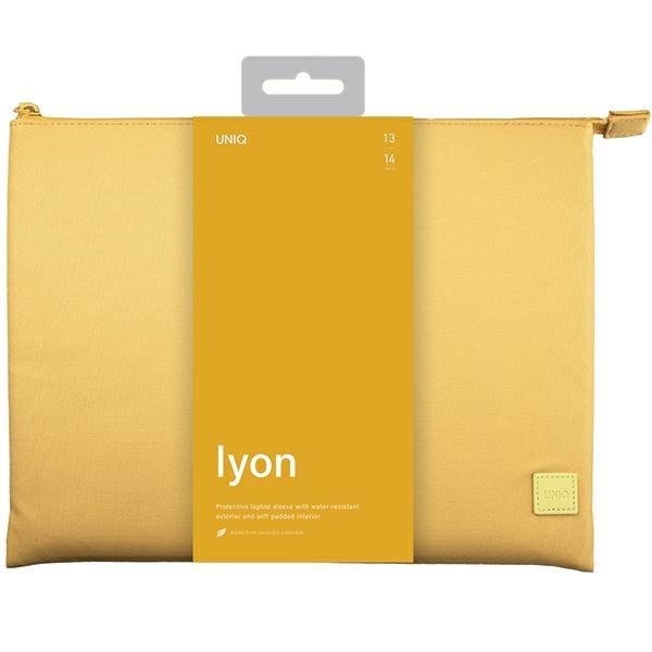 Чанта за лаптоп Uniq Lyon 14 жълта Waterproof RPET