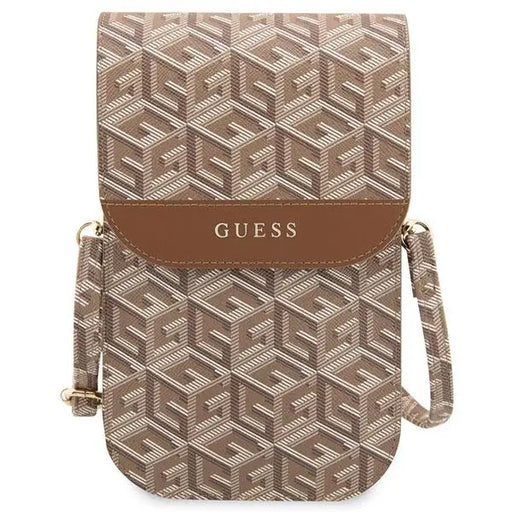 Чантичка Guess GUWBHGCFSEW кафява / GCube Stripe