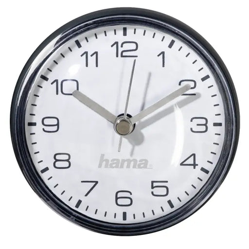 Часовник за баня Hama Mini Ø7 cm за стена вендузи Черен