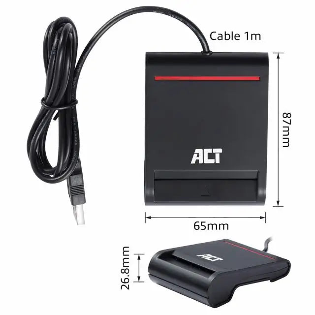 Четец на смарт карти ACT AC6015 USB 2.0 Черен