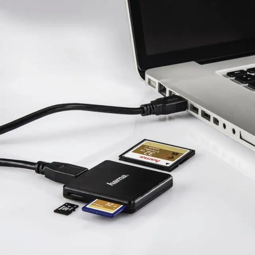 Четец за карти HAMA Multi USB 3.0 SD/microSD/CF 5 Gbps Черен