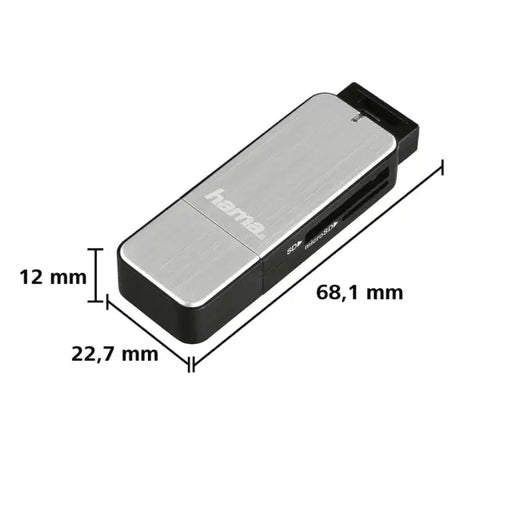 Четец за карти HAMA USB 3.0 SD/microSD сребрист