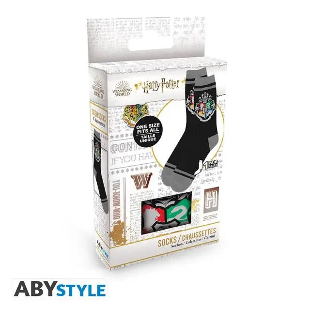 Чорапи ABYSTYLE HARRY POTTER Black & Grey Hogwarts Черен/Сив