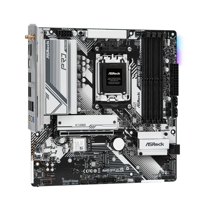 Дънна платка ASROCK A620M Pro RS WiFi Socket AM5 mATX 4xDDR5