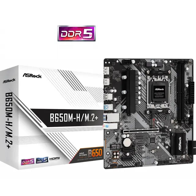 Дънна платка ASROCK B650M-H/M.2 + Socket AM5 2xDDR5