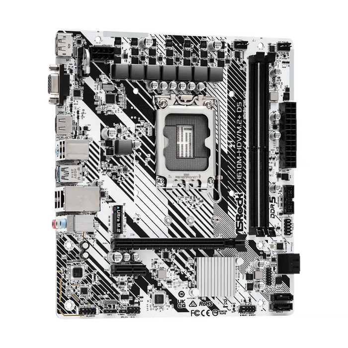 Дънна платка ASRock H610M-HDV/M.2 + D5 LGA1700