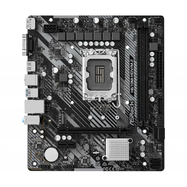 Дънна платка ASRock H610M-HDV/M.2 R 2.0 LGA1700 DDR4 mATX