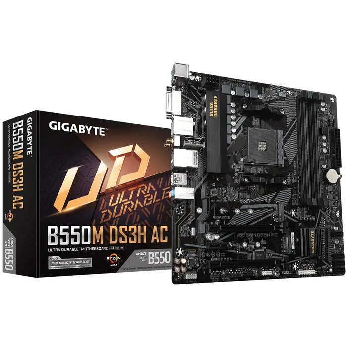 Дънна платка GIGABYTE B550M DS3H AC Socket AM4