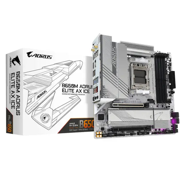 Дънна платка GIGABYTE B650M AORUS ELITE AX ICE