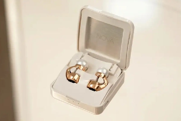 Nova H1 Pearl Earring Wireless Earphones with Case and Jewelry Box