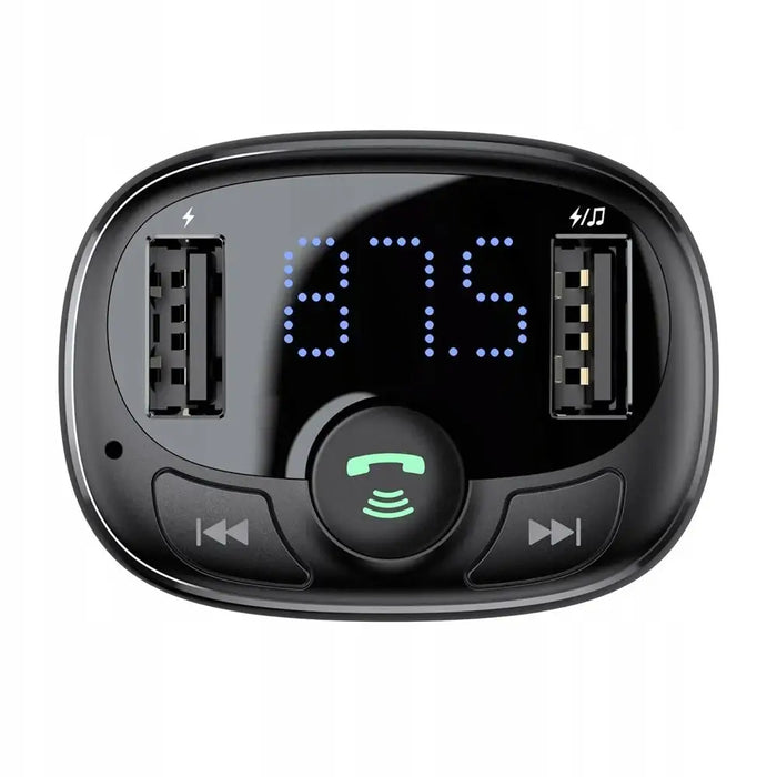 FM трансмитер Baseus T-Typed Bluetooth MP3 2x USB