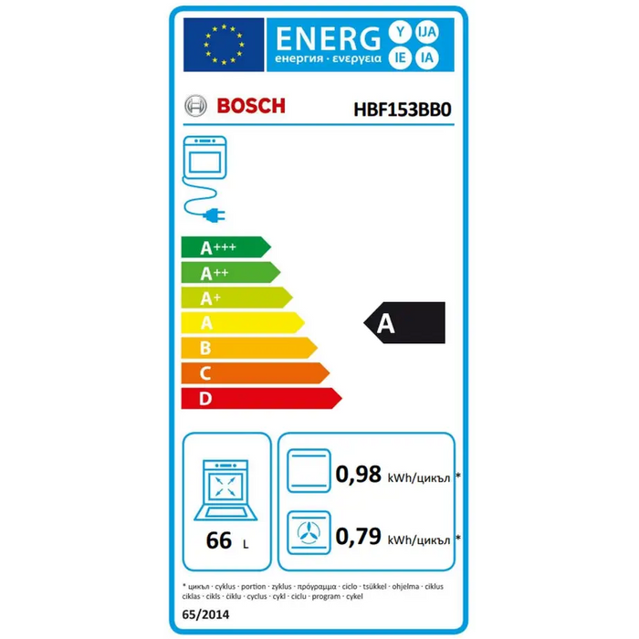 Фурна Bosch HBF153BB0 SER2 3D HotAir EcoClean Direct