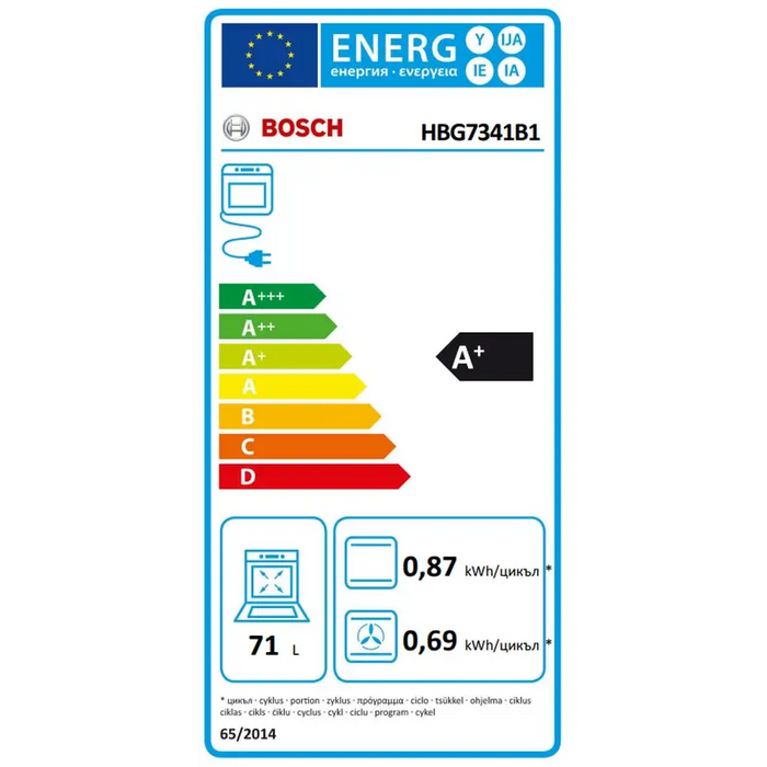 Фурна Bosch HBG7341B1 SER8 Built-in oven 60 x 60 cm 71