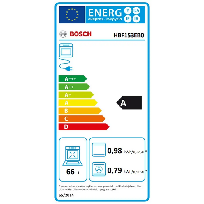 Фурна Bosch HBF153EB0 SER2 3D HotAir EcoClean Direct