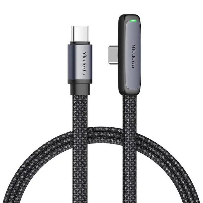 Ъглов кабел Mcdodo CA-3360 USB-C към USB-C 65W 1.2m черен