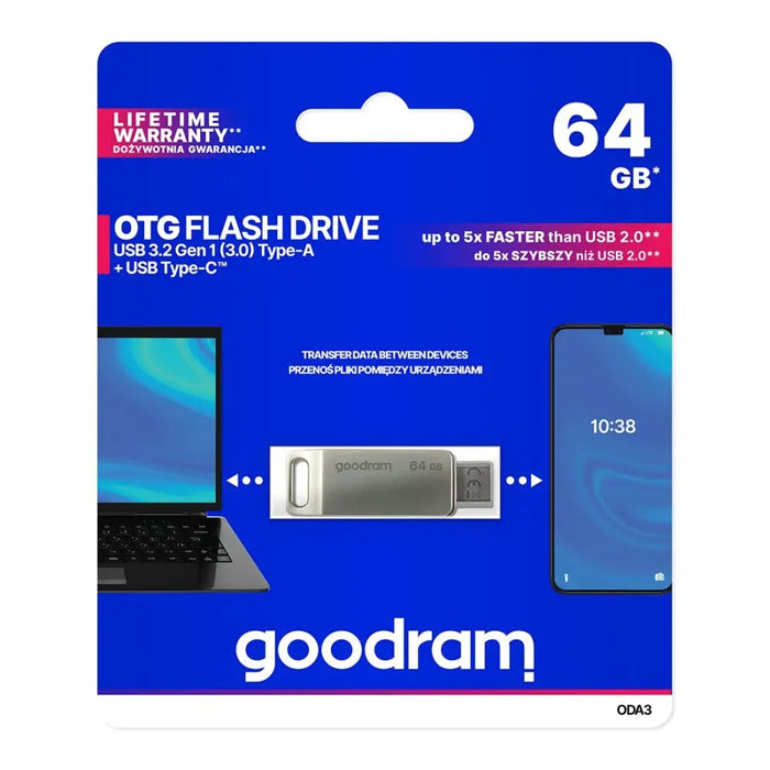 GOODRAM Флаш памет 64 GB USB 3.2 Gen 1 OTG USB