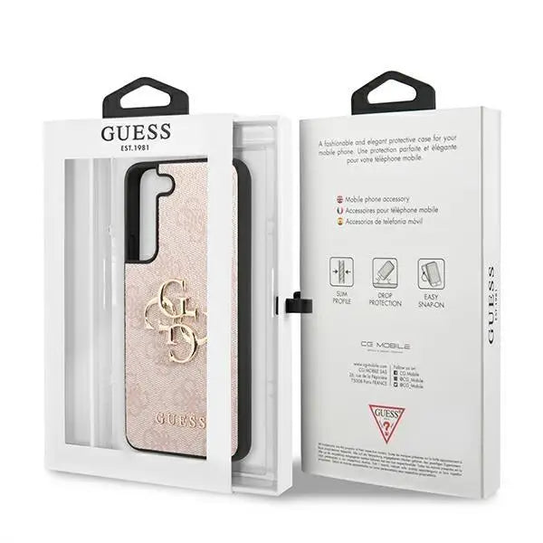 Гръб GUESS 4G BIG METAL LOGO за Samsung Galaxy S22 Розов