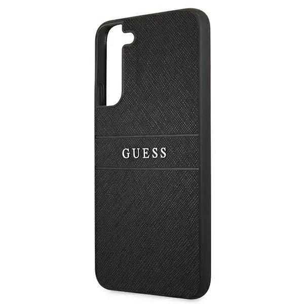 Гръб Guess Saffiano Stripe за Samsung Galaxy S22 Черен