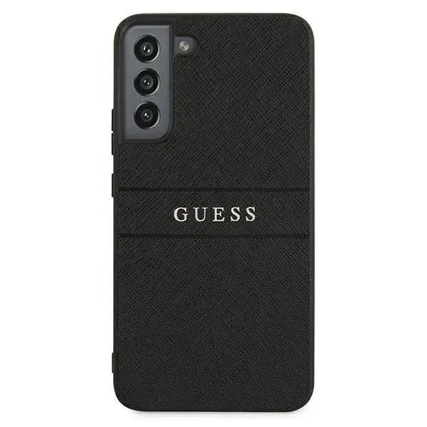 Гръб Guess Saffiano Stripe за Samsung Galaxy S22 Черен