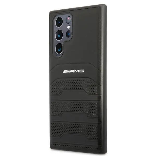 Гръб Mercedes AMG leather за Samsung Galaxy S22 Ultra Черен