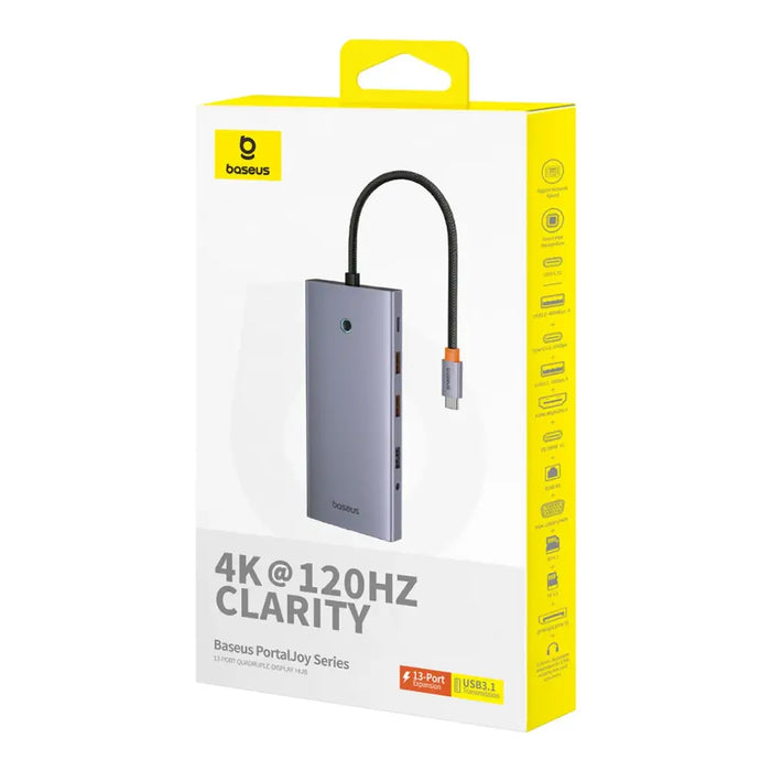 Хъб 13в1 Baseus PortalJoy Series USB-C - 2x HDMI / DP