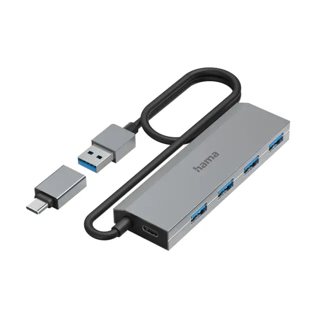 HAMA 4-портов хъб USB 3.2 Gen 1 5 Gbit/s вкл.