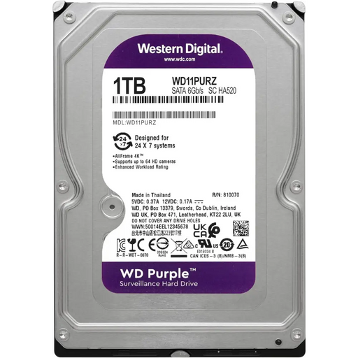 Хард диск WD Purple WD11PURZ 1TB 5400rpm 64MB SATA 3