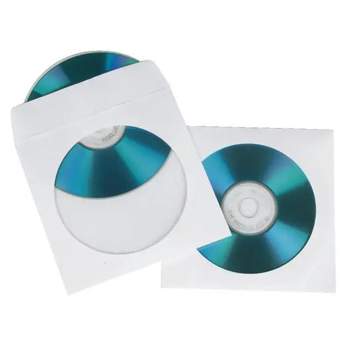 Хартиени пликчета 1 бр. CD-та 50 бр в пакет HAMA бял