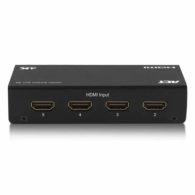 HDMI суич ACT AC7840 5/1 3Д 4K@30Hz Черен