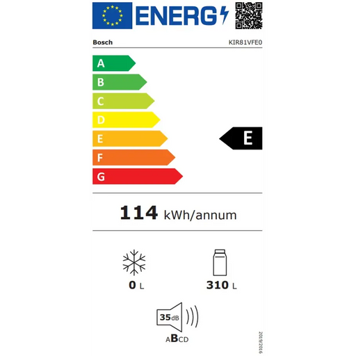 Хладилник Bosch KIR81VFE0 SER4 BI fridge E 177,2cm