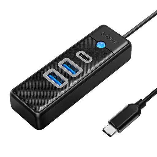 Хъб 3в1 Orico USB-C / 2x USB 3.0 + USB-C 5 Gbps 0.15m черен