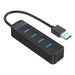 Хъб 4в1 Orico TWU3 USB / 4x USB 3.0 черен