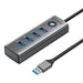 Хъб 4в1 Orico PDD4U USB / 4x USB 3.0 сив