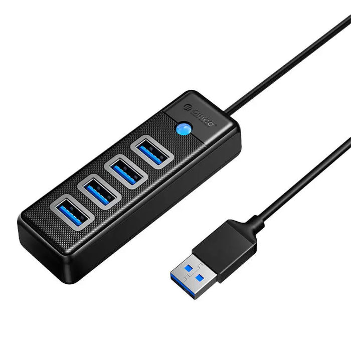 Хъб 4в1 Orico USB / 4x USB 3.0 5 Gbps 0.15m черен