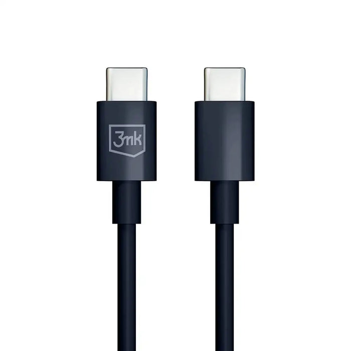 Кабел 3mk Hyper Cable USB-C към USB-C 100W 1.2m черен