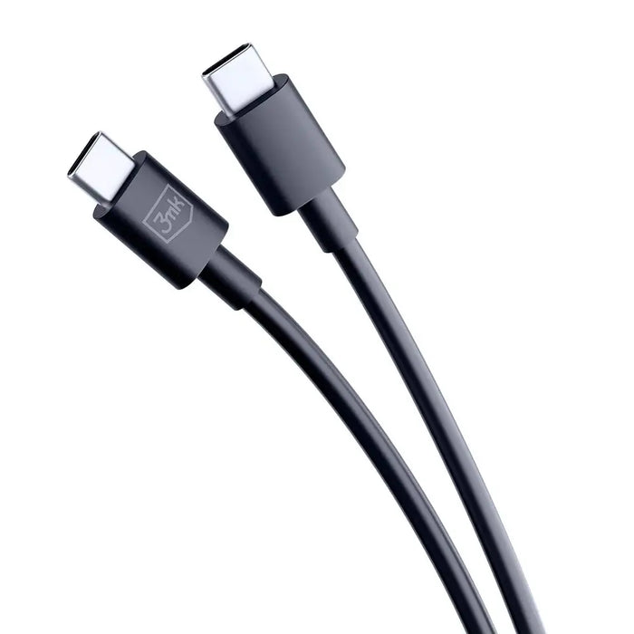 Кабел 3mk Hyper Cable USB-C към USB-C 100W 1.2m черен