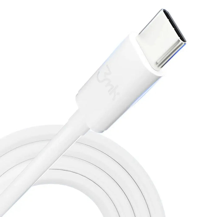 Кабел 3mk Hyper Cable USB-C към USB-C 100W 2m бял