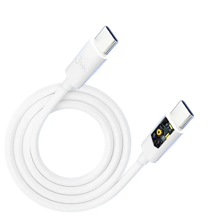 Кабел 3mk Hyper Cable USB-C към USB-C 100W 2m бял