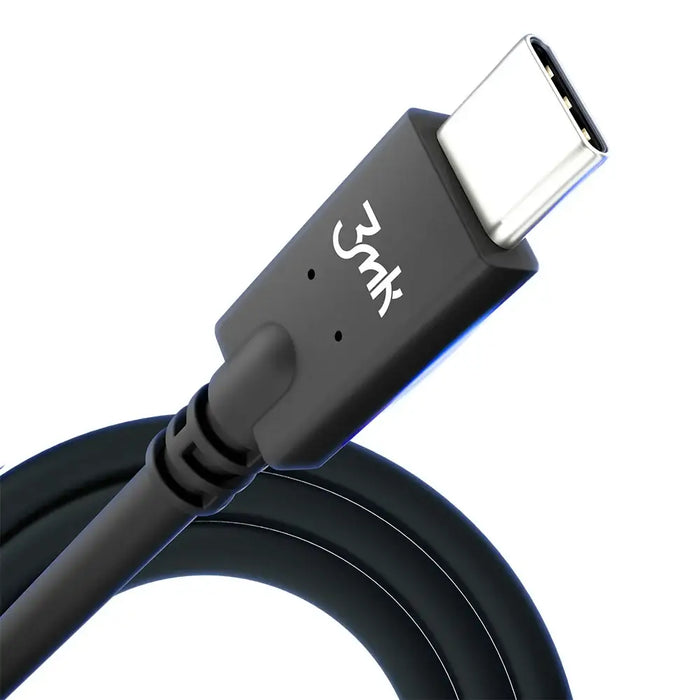 Кабел 3mk Hyper Cable USB-C към USB-C 100W 4K 60Hz 1m черен