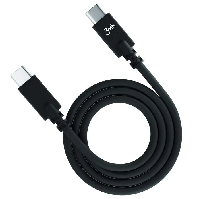 Кабел 3mk Hyper Cable USB-C към USB-C 100W 4K 60Hz 1m черен