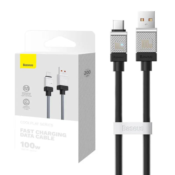 Кабел Baseus CoolPlay USB към USB - C 100W 2m черен