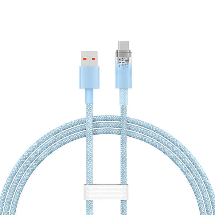 Кабел Baseus Flash USB - C 6A,1m син