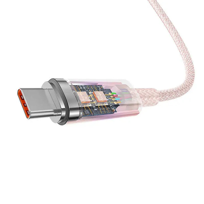 Кабел Baseus Flash USB - C 6A,2m розов