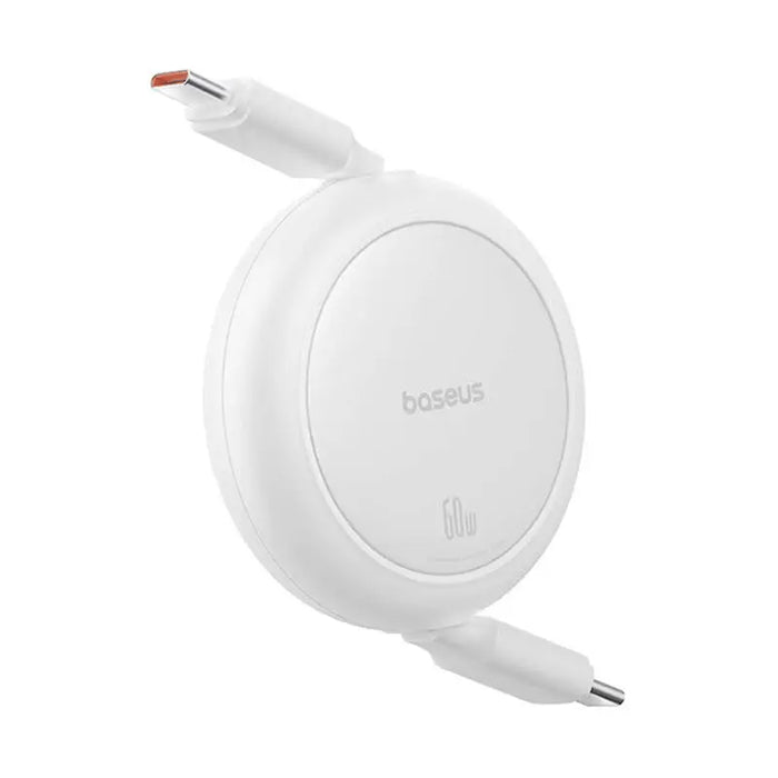 Кабел Baseus Free2Pull Mini USB-C към USB-C 60W 1m бял