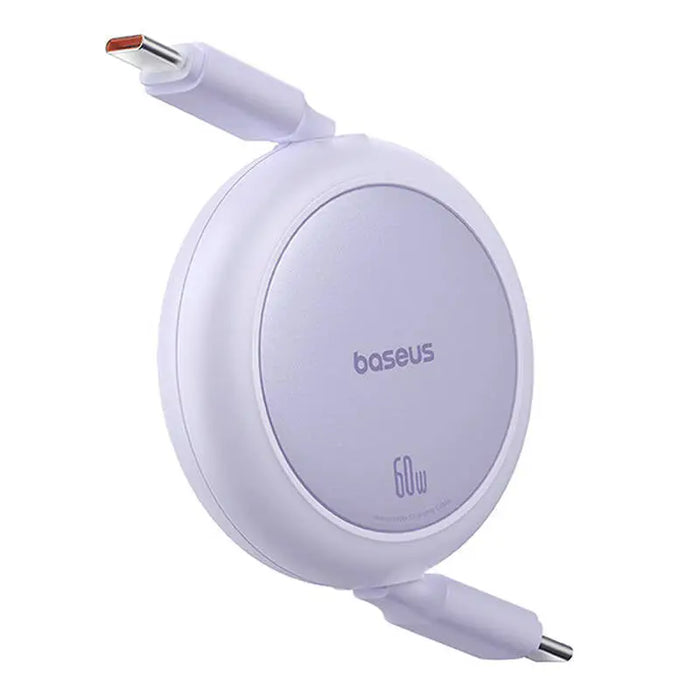 Кабел Baseus Free2Pull Mini USB-C към USB-C 60W 1m лилав