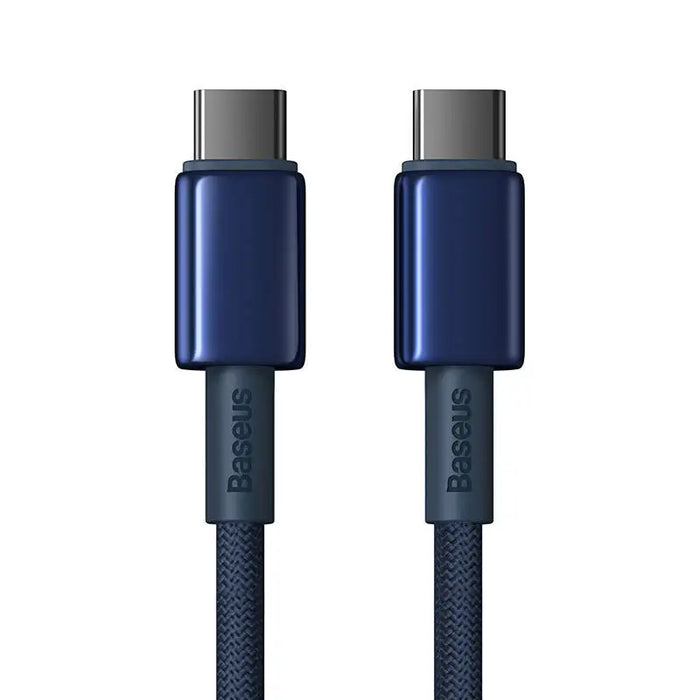 Кабел Baseus Tungsten Gold USB - C към USB - C 100W 1m син