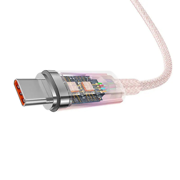 Кабел Baseus USB - C 6A 1m розов